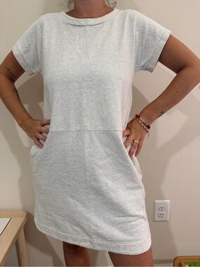 Madewell Light Gray Women T-Shirt Dress